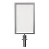 Montour Line Post&Rope Stanchion SignFrame 14x22V Satin St PLEASE ENTERHERE HDSF-1422-V-SS-PR-PLSENTER